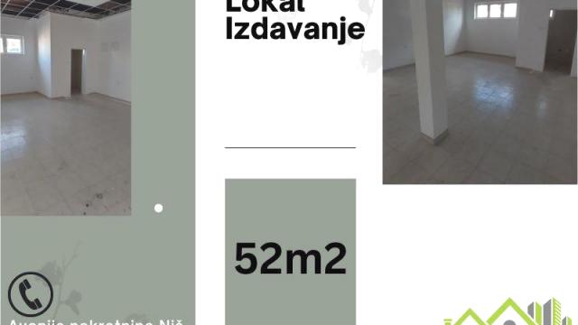 Poslovni prostor, Izdavanje, 52m2, Apelovac, Palilula, Niš