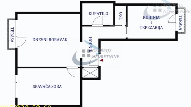 Stan, Dvosoban, Prodaja, 53m2, Krunska, Vračar, Smiljanićeva