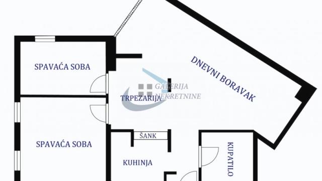 Stan, Dvoiposoban, Prodaja, 54m2, Karadjordjev park, Vračar, Nebojšina