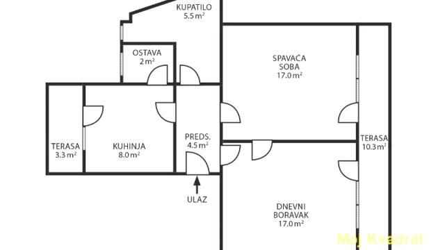 Stan, Dvosoban, Izdavanje, 54m2, Kalemegdan, Stari grad, Zmaja od Noćaja