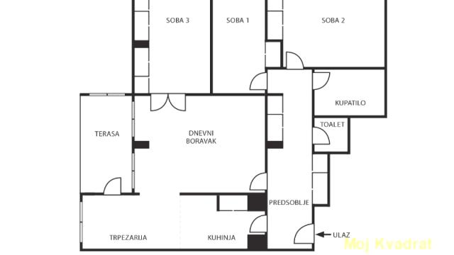 Stan, četvorosoban, Prodaja, 92m2, Blok 30 (B92), Novi Beograd, Bulevar umetnosti