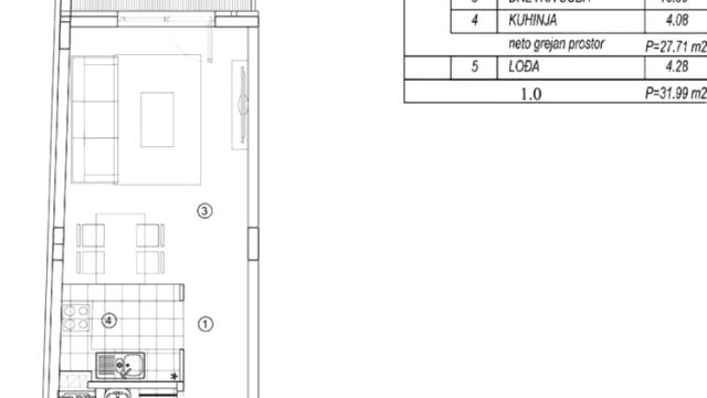 Stan, Jednosoban, Prodaja, 32m2, Južni bulevar, Vračar, Generala Horvatovića
