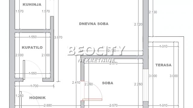 Stan, Jednoiposoban, Prodaja, 31m2, Kneževac, Rakovica, Mome Stanojlovića