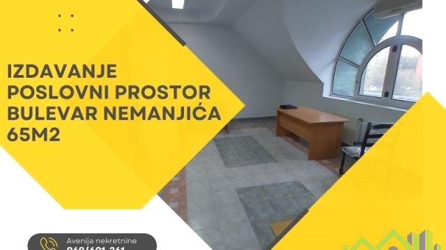 Poslovni prostor, Izdavanje, 65m2, Bulevar zona 3, Medijana, Niš