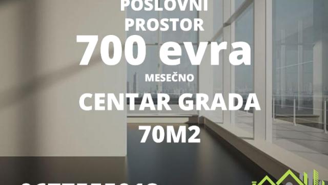 Poslovni prostor, Izdavanje, 70m2, Centar, Medijana, Niš