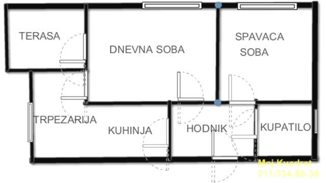 Stan, Dvosoban, Prodaja, 58m2, Kalenić pijaca, Vračar, Sinđelićeva