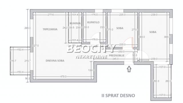 Stan, Trosoban, Prodaja, 55m2, Bele vode, Čukarica, Palisadska 2. deo