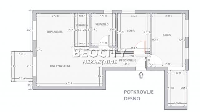 Stan, Trosoban, Prodaja, 55m2, Bele vode, Čukarica, Palisadska 2. deo