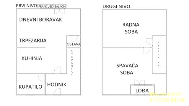 Stan, Dvoiposoban, Prodaja, 55m2, Žarkovo, Čukarica, Vodovodska