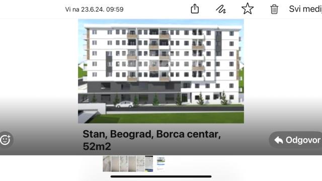 Stan, Trosoban, Prodaja, 52m2, Borča, Palilula, Ivana Milutinovica