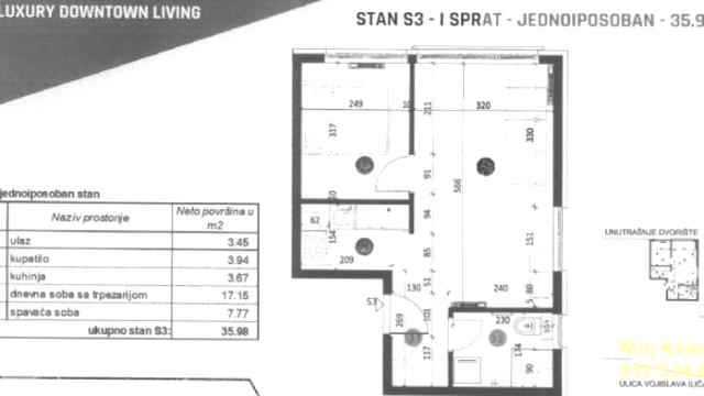 Stan, Jednoiposoban, Prodaja, 36m2, Crveni krst, Vračar, Vojislava Ilića