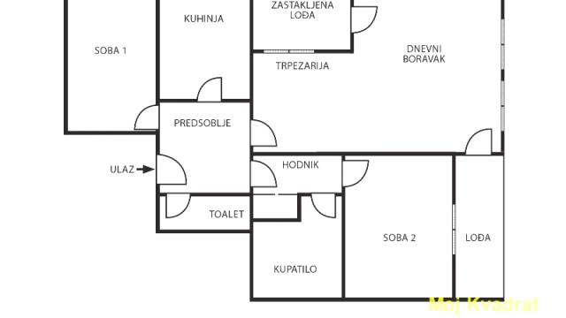 Stan, Dvoiposoban, Prodaja, 84m2, Mirijevo, Zvezdara, Ulofa Palmea