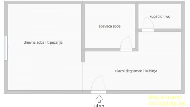 Stan, Jednosoban, Prodaja, 31m2, Fontana, Novi Beograd, Pariske komune