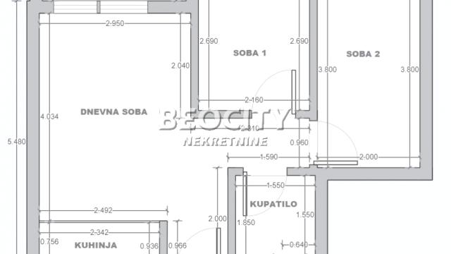 Stan, Dvoiposoban, Prodaja, 39m2, Vojvode Vlahovića, Voždovac, Milovana Vidakovića 