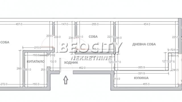 Stan, Dvoiposoban, Prodaja, 56m2, Mirijevo, Zvezdara, Terzija