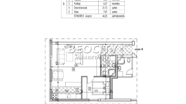 Stan, Jednoiposoban, Prodaja, 40m2, Vidikovačka padina, Rakovica, Kneževačka 