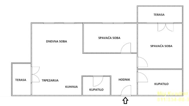 Stan, Trosoban, Prodaja, 63m2, Kiridžijska