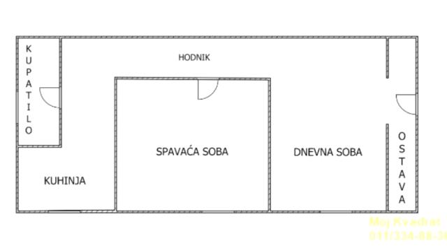 Stan, Dvosoban, Prodaja, 41m2, Vukov Spomenik, Zvezdara, Bulevar kralja Aleksandra