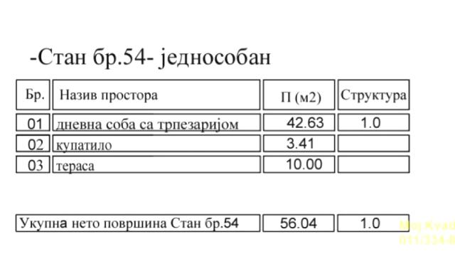 Stan, Jednosoban, Prodaja, 56m2, Mirijevo, Zvezdara, Dolačka