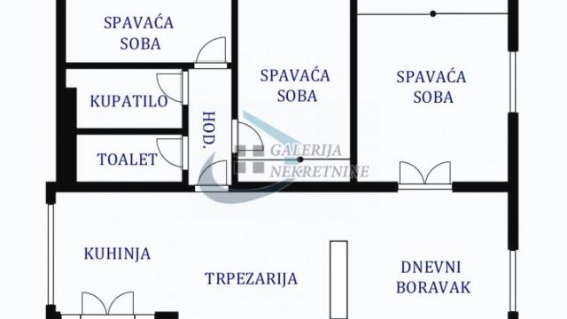 Stan, Troiposoban, Prodaja, 100m2, Krunska, Vračar, Krunska