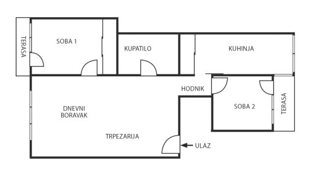 Stan, Trosoban, Prodaja, 62m2, Lomina