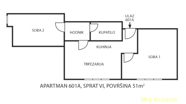 Stan, Trosoban, Prodaja, 51m2, Centar, Planina, Repu