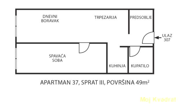 Stan, Jednoiposoban, Prodaja, 49m2, Centar, Planina, Repu