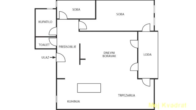 Stan, Dvoiposoban, Prodaja, 101m2, Južni bulevar, Vračar, Šumatovačka