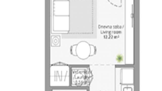 Stan, Jednosoban, Prodaja, 31m2, Centar, Savski venac, Bulevar Vudroa Vilsona