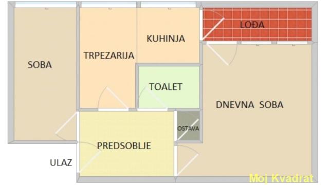 Stan, Dvosoban, Prodaja, 57m2, Konjarnik, Voždovac, Ustanička