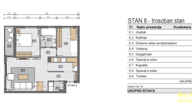 Stan, Trosoban, Prodaja, 66m2, Pregrevica, Zemun, Pregrevica