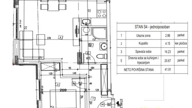 Stan, Jednoiposoban, Prodaja, 42m2, Konjarnik, Voždovac, Vladimira Tomanovića