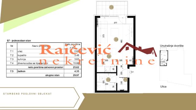 Stan, Jednosoban, Prodaja, 30m2, Crveni krst, Vračar, Crveni krst