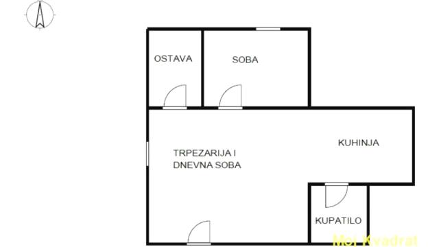 Stan, Dvosoban, Prodaja, 53m2, Botanička bašta, Palilula, Ruvarčeva