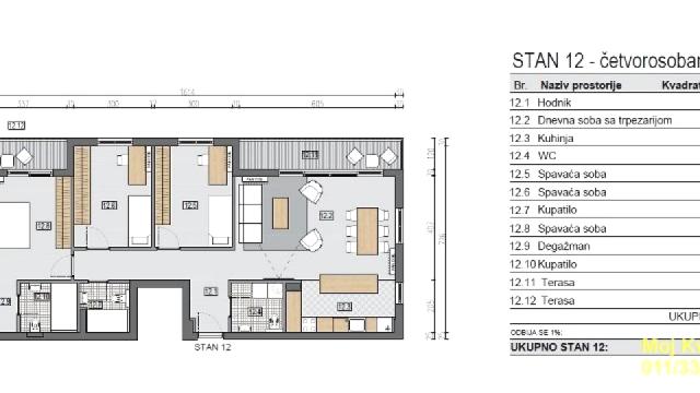 Stan, četvorosoban, Prodaja, 107m2, Pregrevica, Zemun, Pregrevica