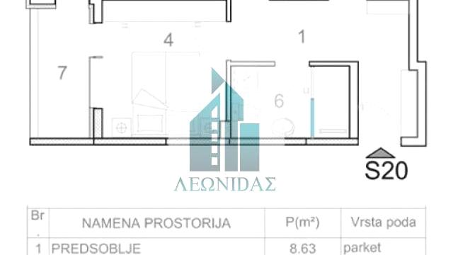 Stan, Dvoiposoban, Prodaja, 55m2, Somborska, Pantelej, Niš