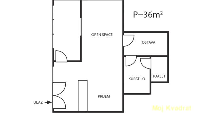 Poslovni prostor, Izdavanje, 36m2, Slavija, Vračar, Alekse Nenadovića