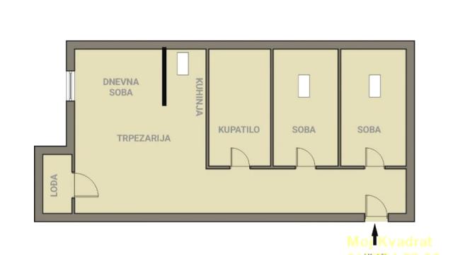 Stan, Trosoban, Prodaja, 57m2, Medaković 3, Voždovac, Pavla Popovića