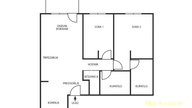 Stan, Trosoban, Prodaja, 77m2, Beograd na vodi, Savski venac, Luke Ćelovića Trebinjca