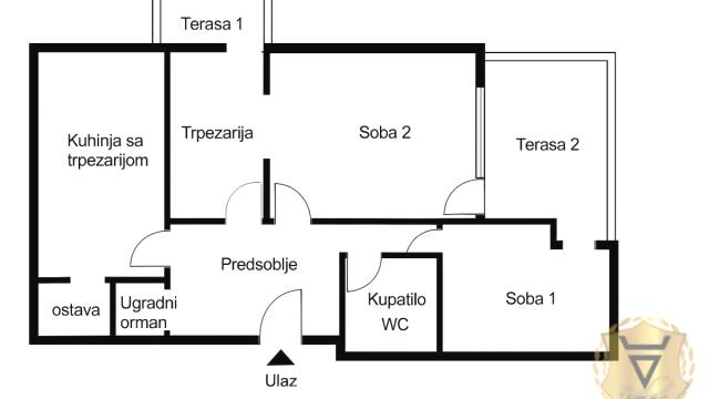 Stan, Dvosoban, Izdavanje, 63m2, Dorćol, Stari grad, Visokog Stevana
