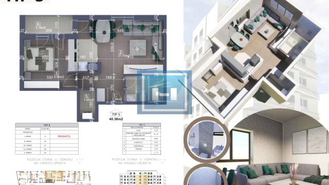 Stan, Jednoiposoban, Prodaja, 40m2, Centar, Gradska lokacija, Ćuprija