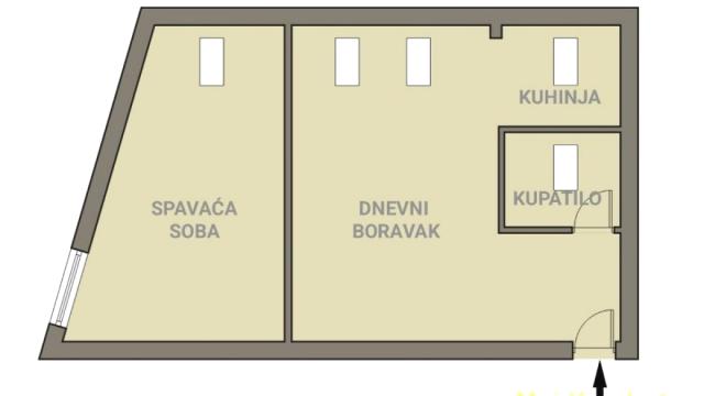 Stan, Jednoiposoban, Prodaja, 44m2, Skadarlija, Stari grad, Cetinjska