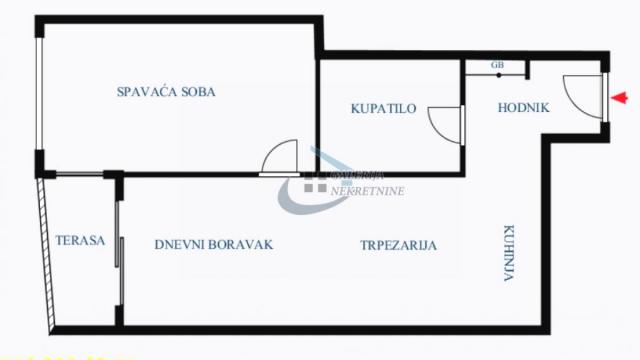 Stan, Dvosoban, Izdavanje, 44m2, Kalenić pijaca, Vračar, Loznička