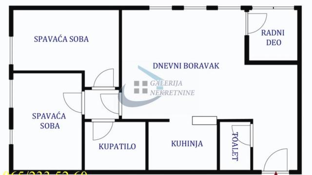 Stan, Trosoban, Prodaja, 58m2, Karaburma, Palilula, Milorada Dimitrijevića