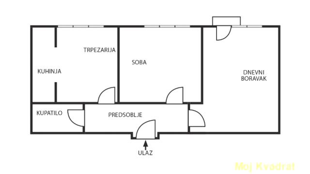 Stan, Dvosoban, Prodaja, 51m2, Slavija, Vračar, Deligradska