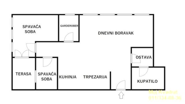 Stan, Dvoiposoban, Prodaja, 65m2, Blok 70 (kineski tržni centar), Novi Beograd, Jurija Gagarina