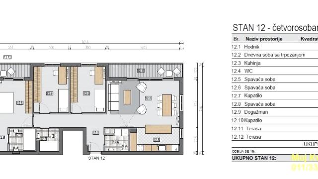 Stan, četvorosoban, Prodaja, 107m2, Pregrevica, Zemun, Pregrevica