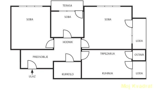 Stan, Trosoban, Prodaja, 64m2, Lion, Zvezdara, Gvozdićeva