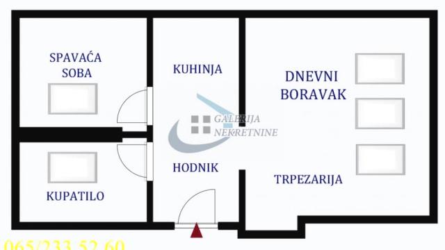 Stan, Dvosoban, Prodaja, 45m2, Palata pravde, Savski venac, Savska