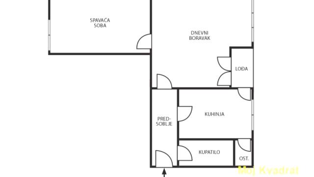 Stan, Dvosoban, Prodaja, 50m2, Severni bulevar, Zvezdara, Mite Rakića